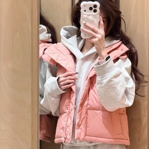 Lululemon Wunder Puff 600-Down-Fill Cropped Vest Tea Rose